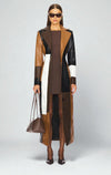 Mosaic Leather Coat