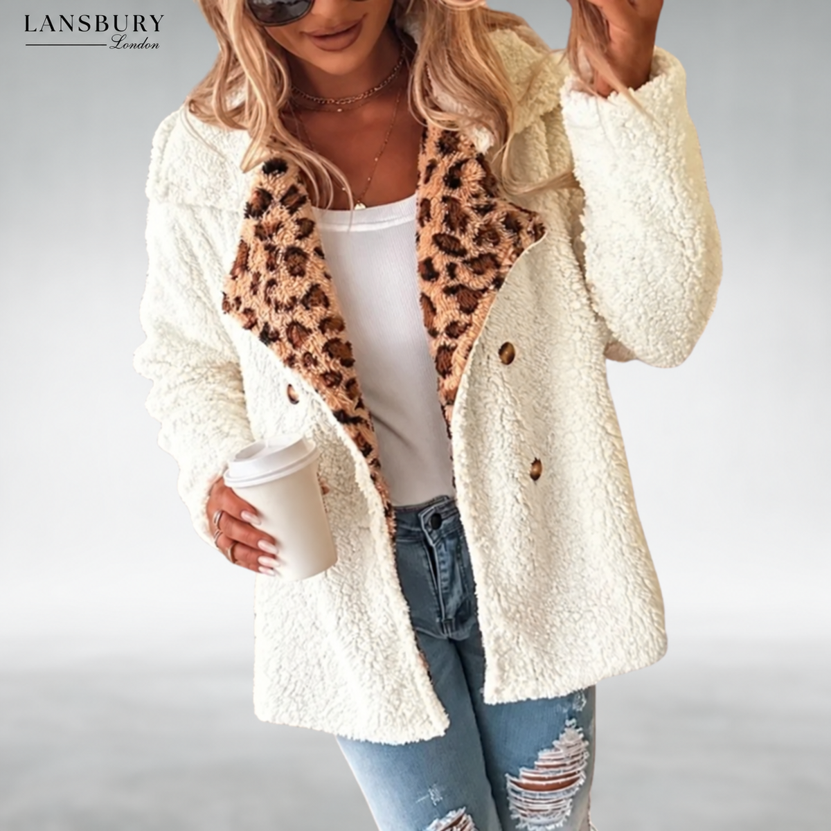 Lori Cosy Leopard Teddy Coat