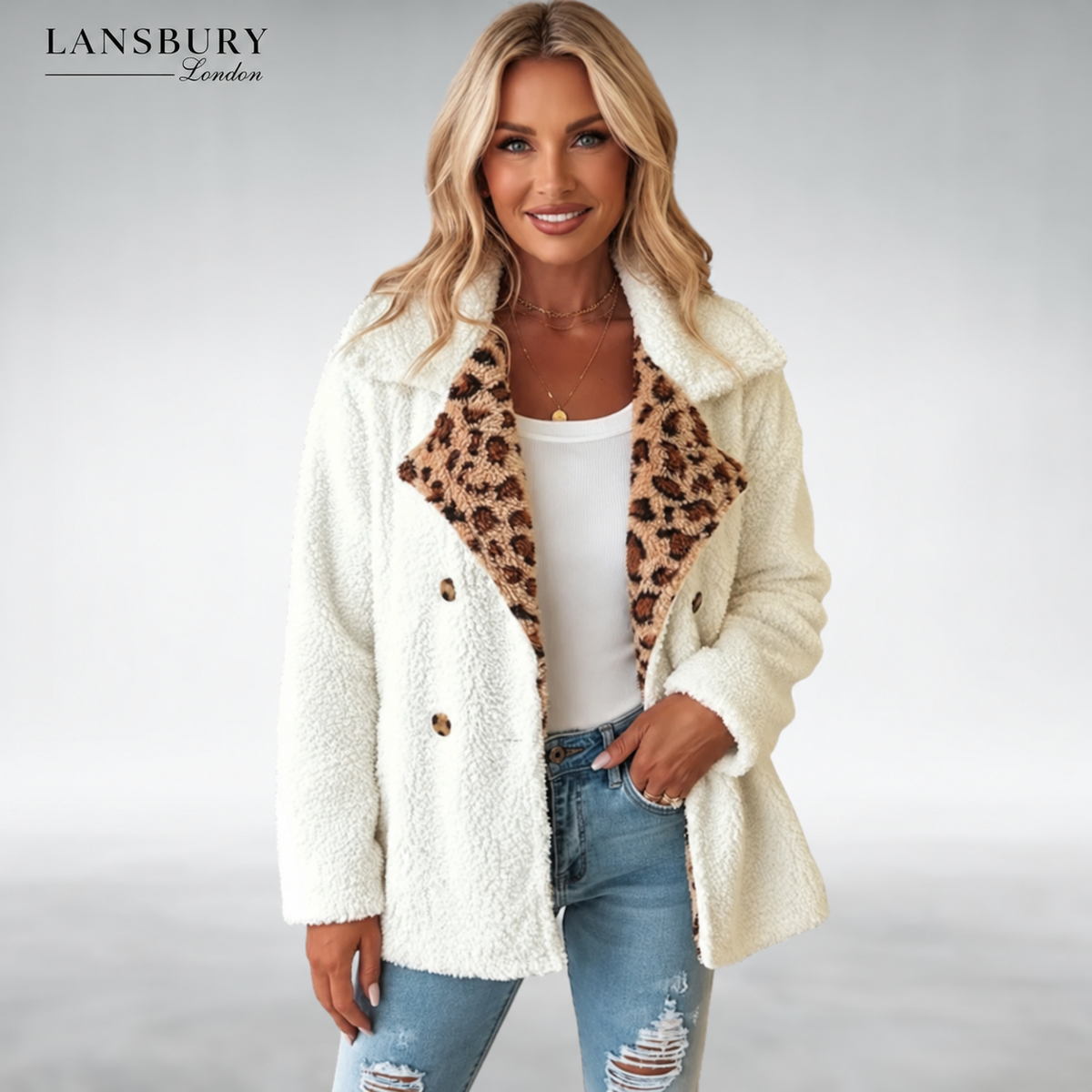 Lori Cosy Leopard Teddy Coat