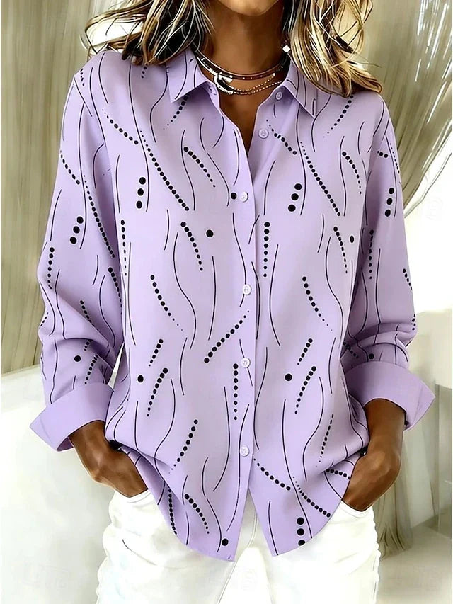 Pernella™ | Casual Dotted Line Blouse
