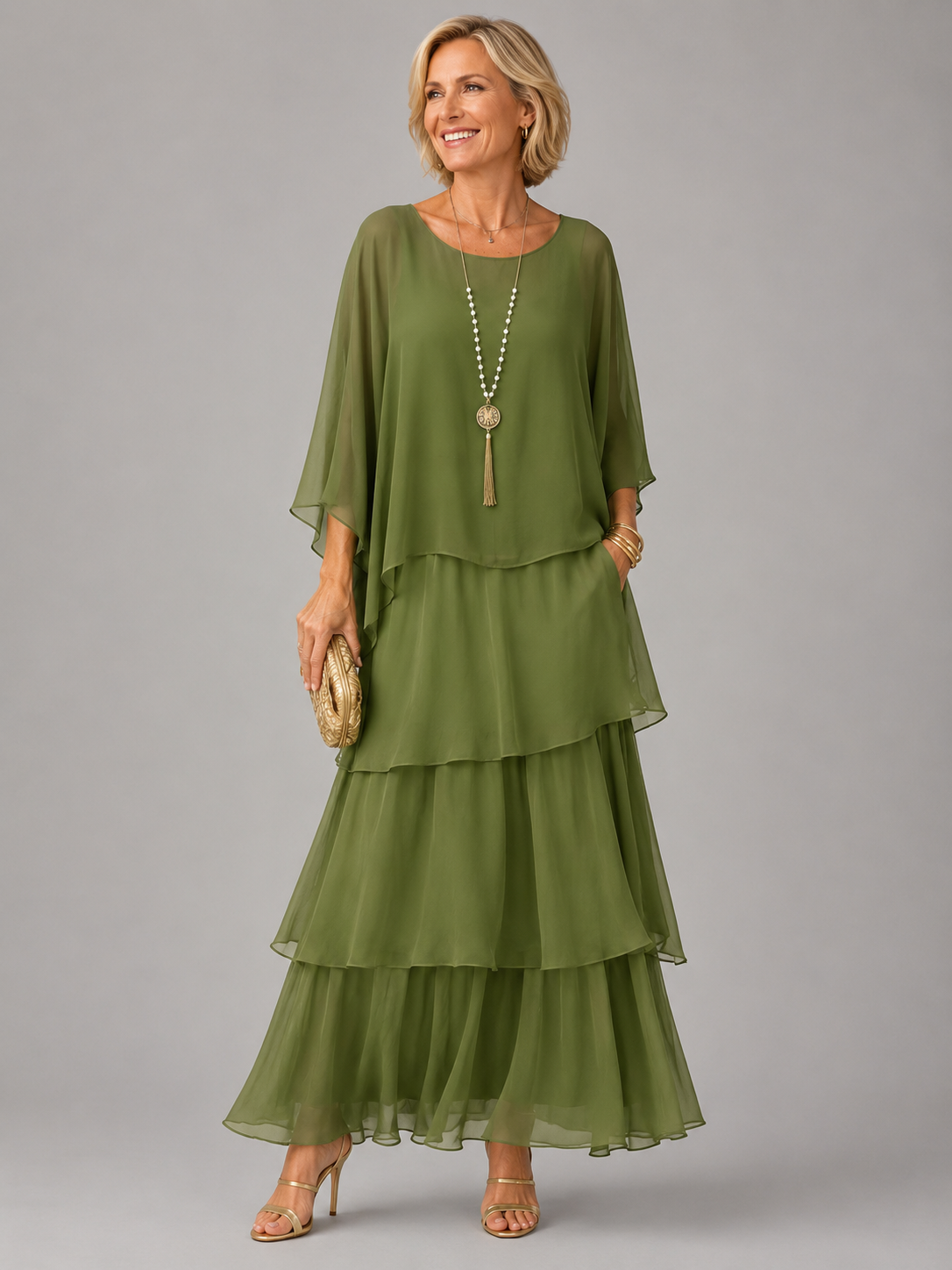 Janet | Elegant Tiered Maxi Dress
