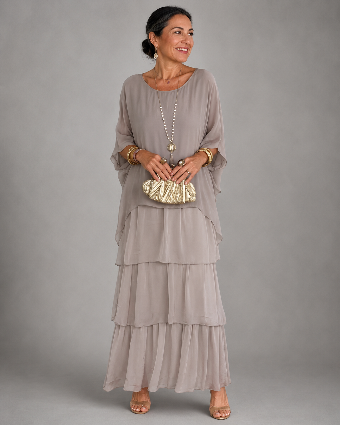 Janet | Elegant Tiered Maxi Dress