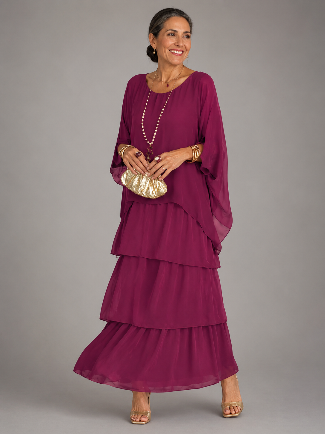 Janet | Elegant Tiered Maxi Dress