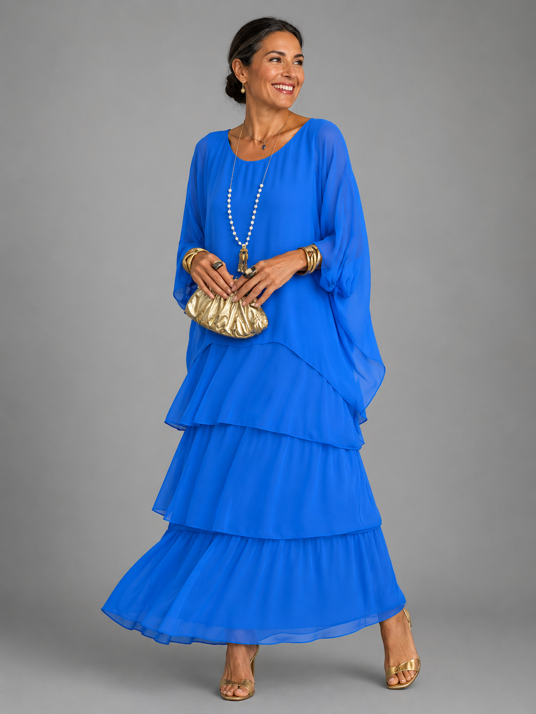 Janet | Elegant Tiered Maxi Dress