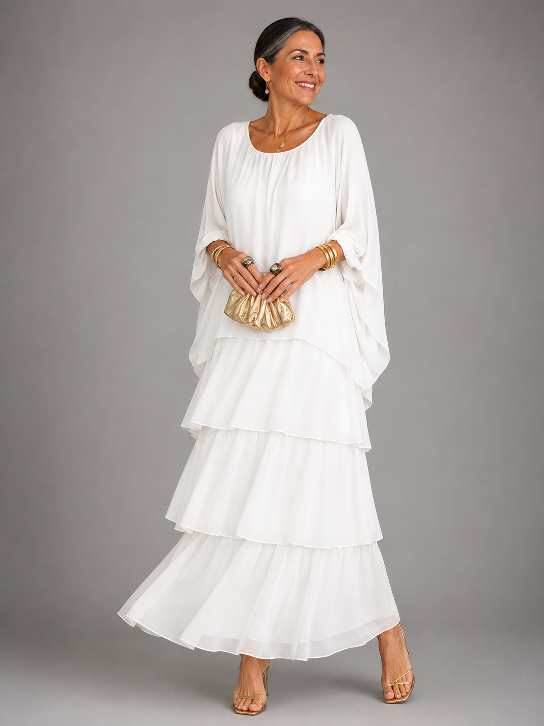Janet | Elegant Tiered Maxi Dress