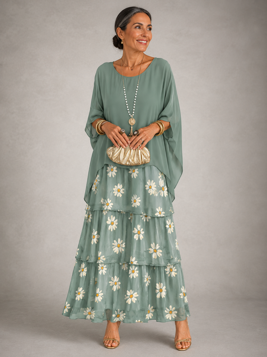 Janet | Elegant Tiered Maxi Dress