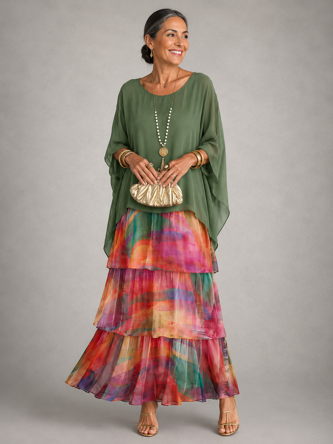 Janet | Elegant Tiered Maxi Dress
